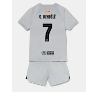 Barcelona Ousmane Dembele #7 Fotballklær Tredjedraktsett Barn 2022-23 Kortermet (+ korte bukser)